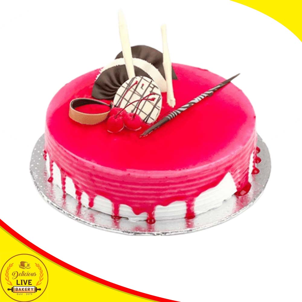 Tasty & Creamy Round Shaped Red Velvet Cake - The FloralMart