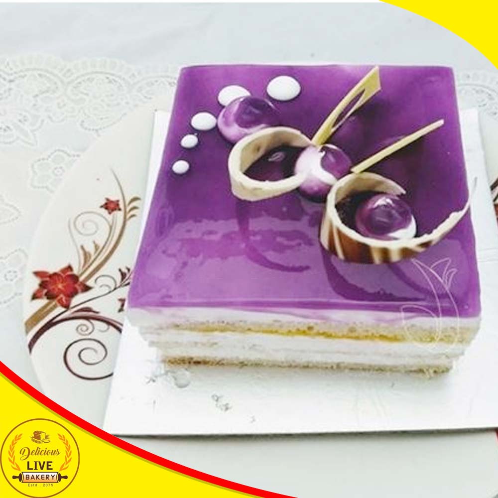 Square Shape Birthday Vanilla Cake - Wishingcart.in
