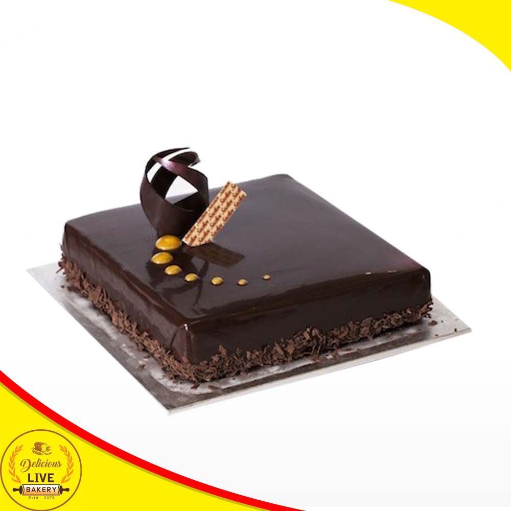 Black forest square shape cake — Cake Links
