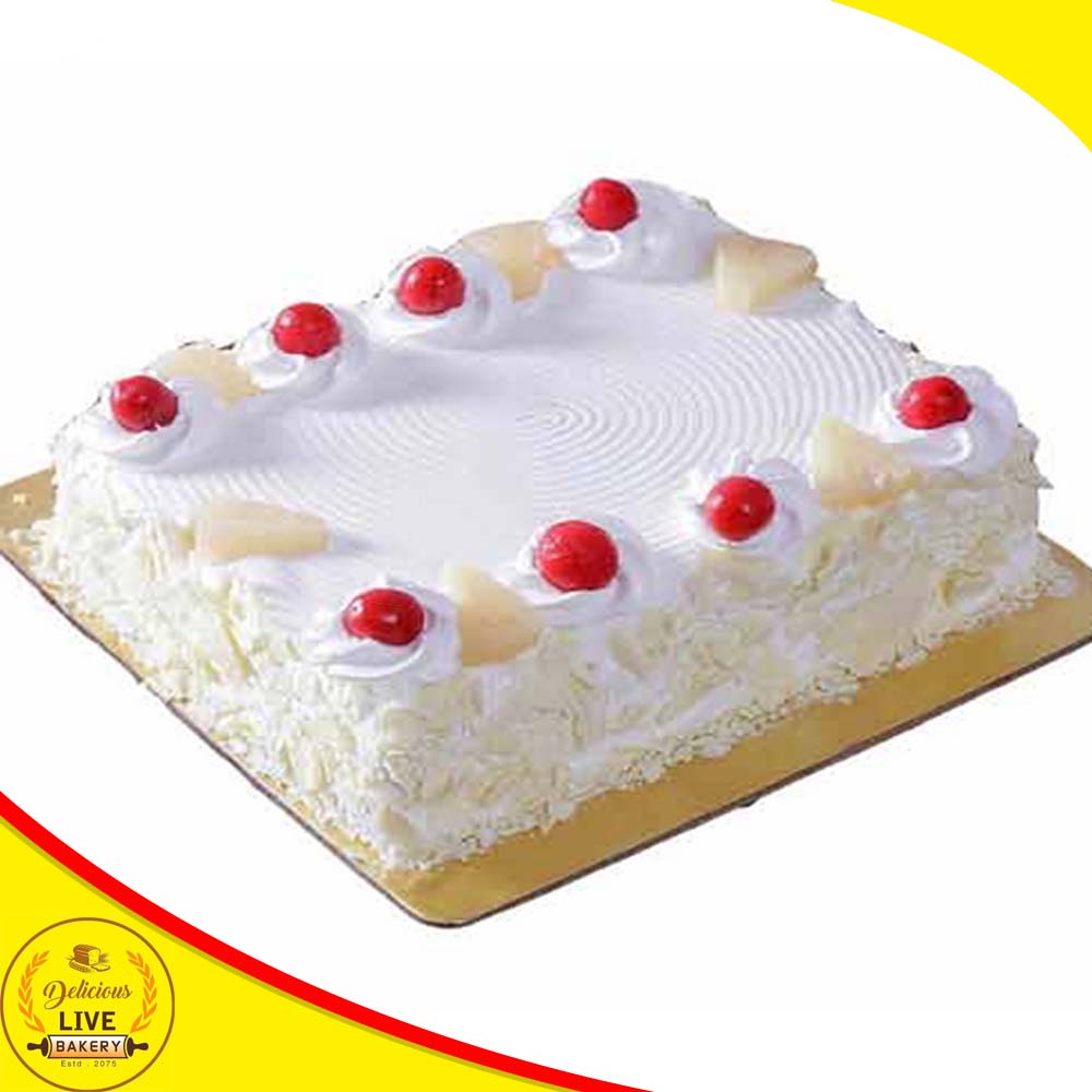 Order White Forest Square Cake Online | YummyCake