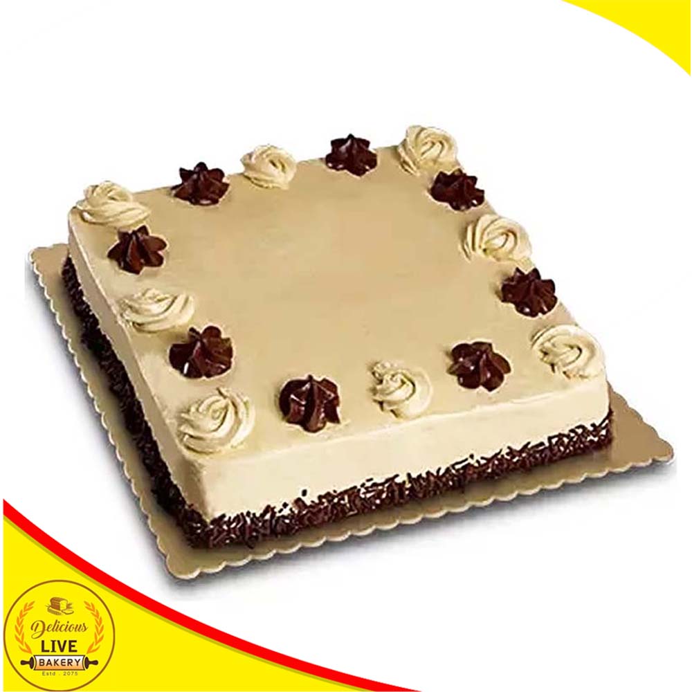 Send square shape black forest cake online by GiftJaipur in Rajasthan