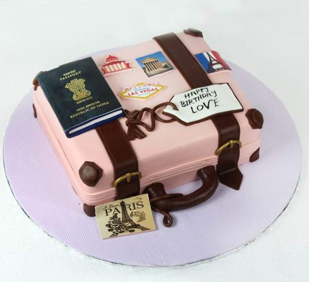 happy journey theme cake